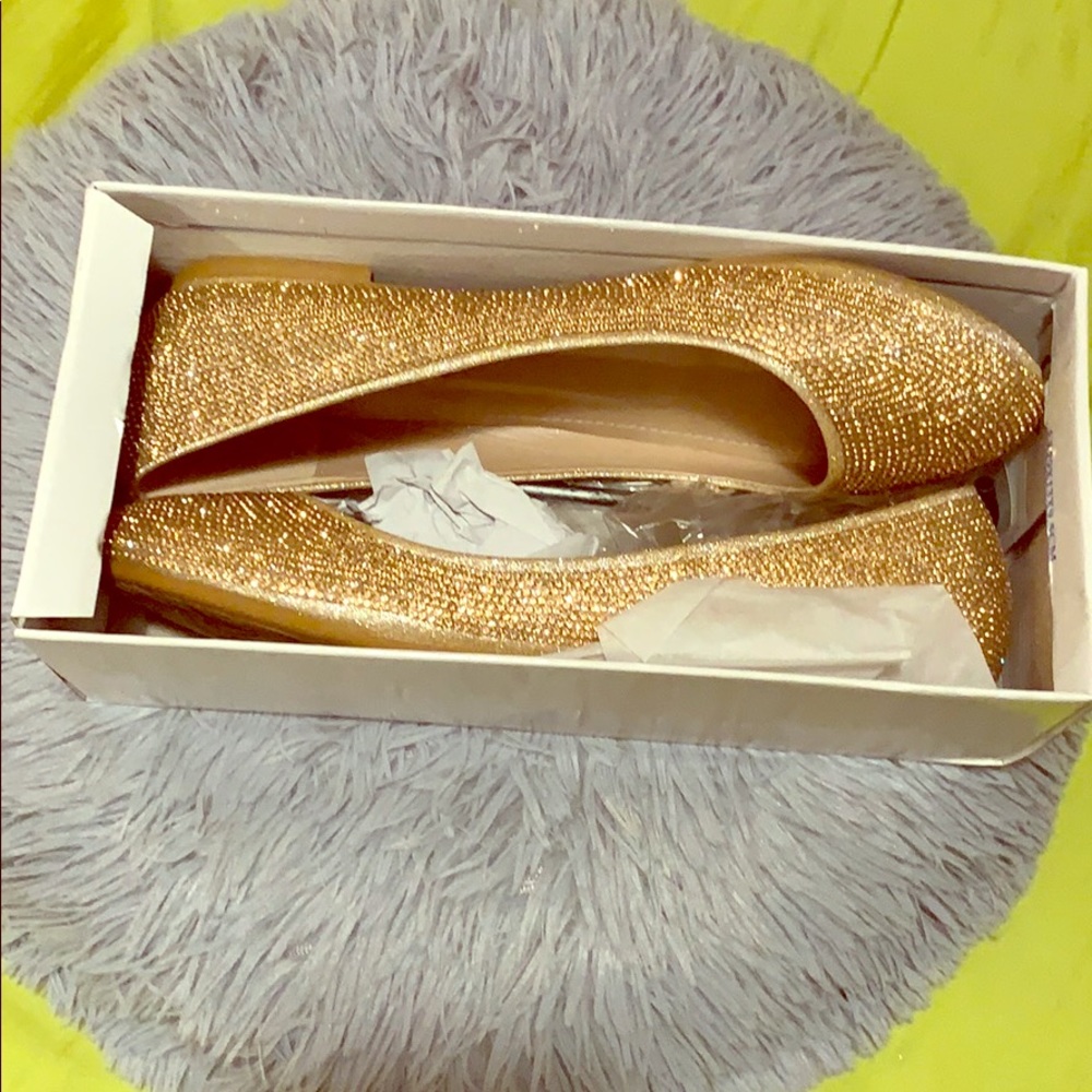 Rose gold flats